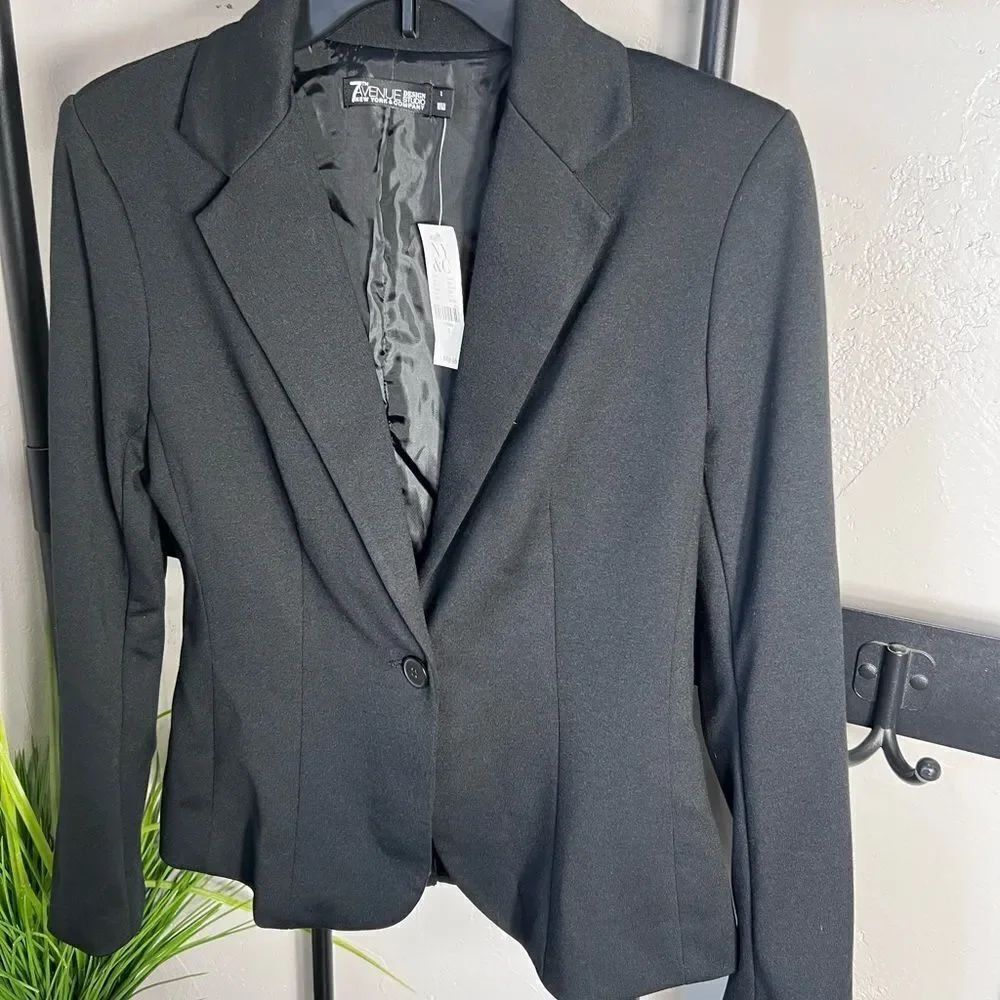 7th Avenue New York & Co. blazer one button black size 2 - Picture 8 of 16